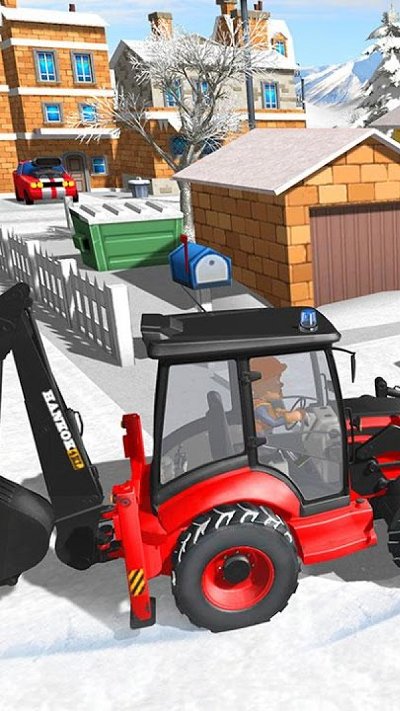 挖掘机模拟器雪地救援游戏
