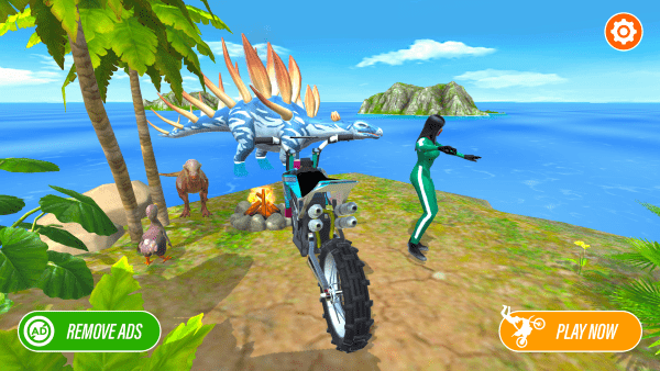 侏罗纪摩托车特技游戏(Bike Stunt)