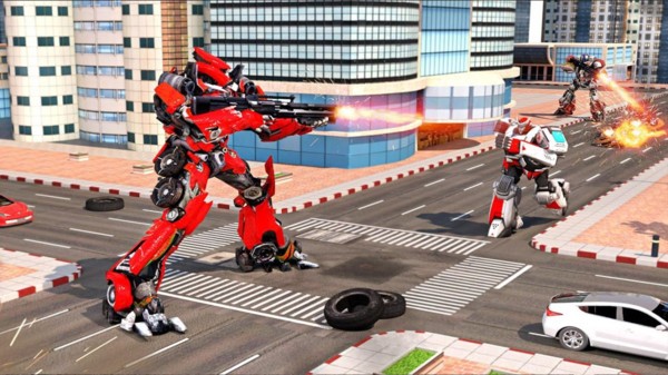 警察豪华轿车机器人改造手机版