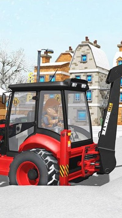 挖掘机模拟器雪地救援游戏