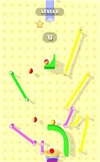 橡皮筋弹球小游戏