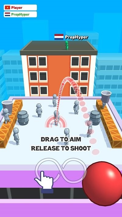 彩色水球投掷比赛游戏