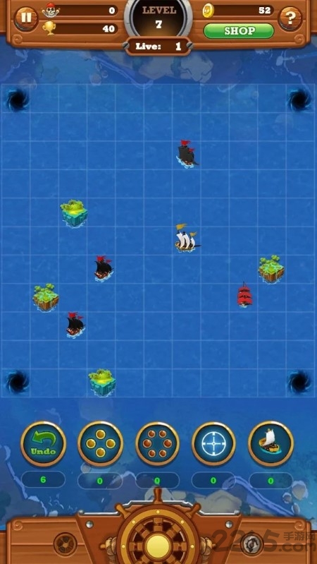 七艘战舰海盗海游戏