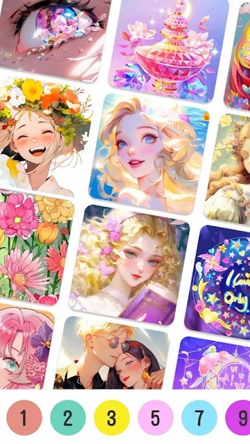 按数字着色填色游戏(Coloring by Number)