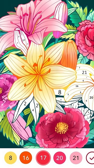 彩色风景按数字着色游戏(colors capes)