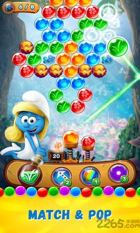 蓝精灵之泡泡枪手的故事无限金币版