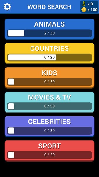 益智单词搜索游戏