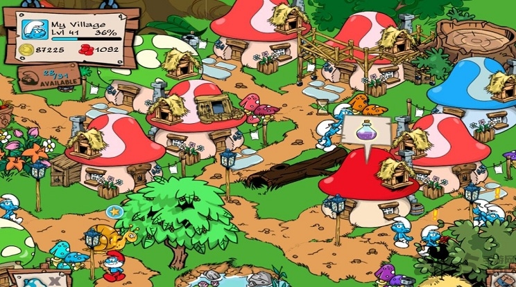 蓝精灵的村庄情人节游戏