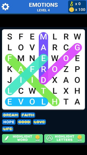 益智单词搜索游戏