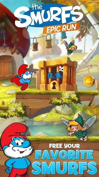 蓝精灵史诗跑酷无限金币版