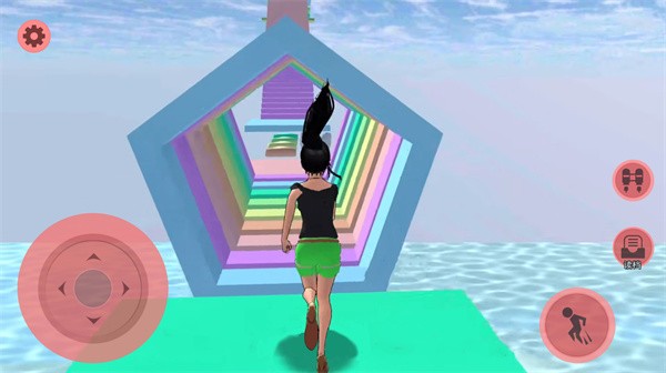 樱花校园逃离三枝跑酷游戏