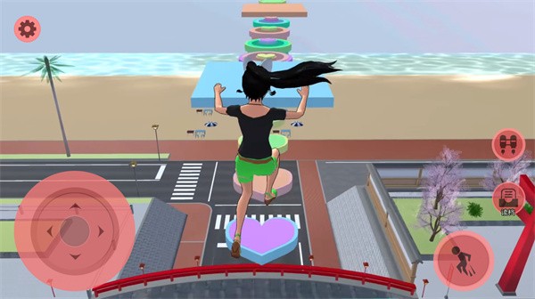 樱花校园逃离三枝跑酷游戏