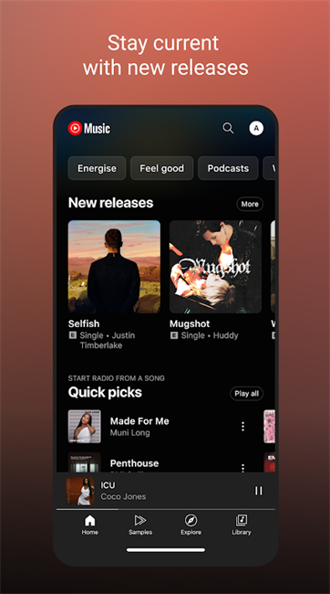 YouTube Music app