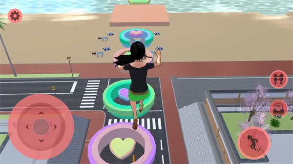 樱花校园逃离三枝跑酷游戏